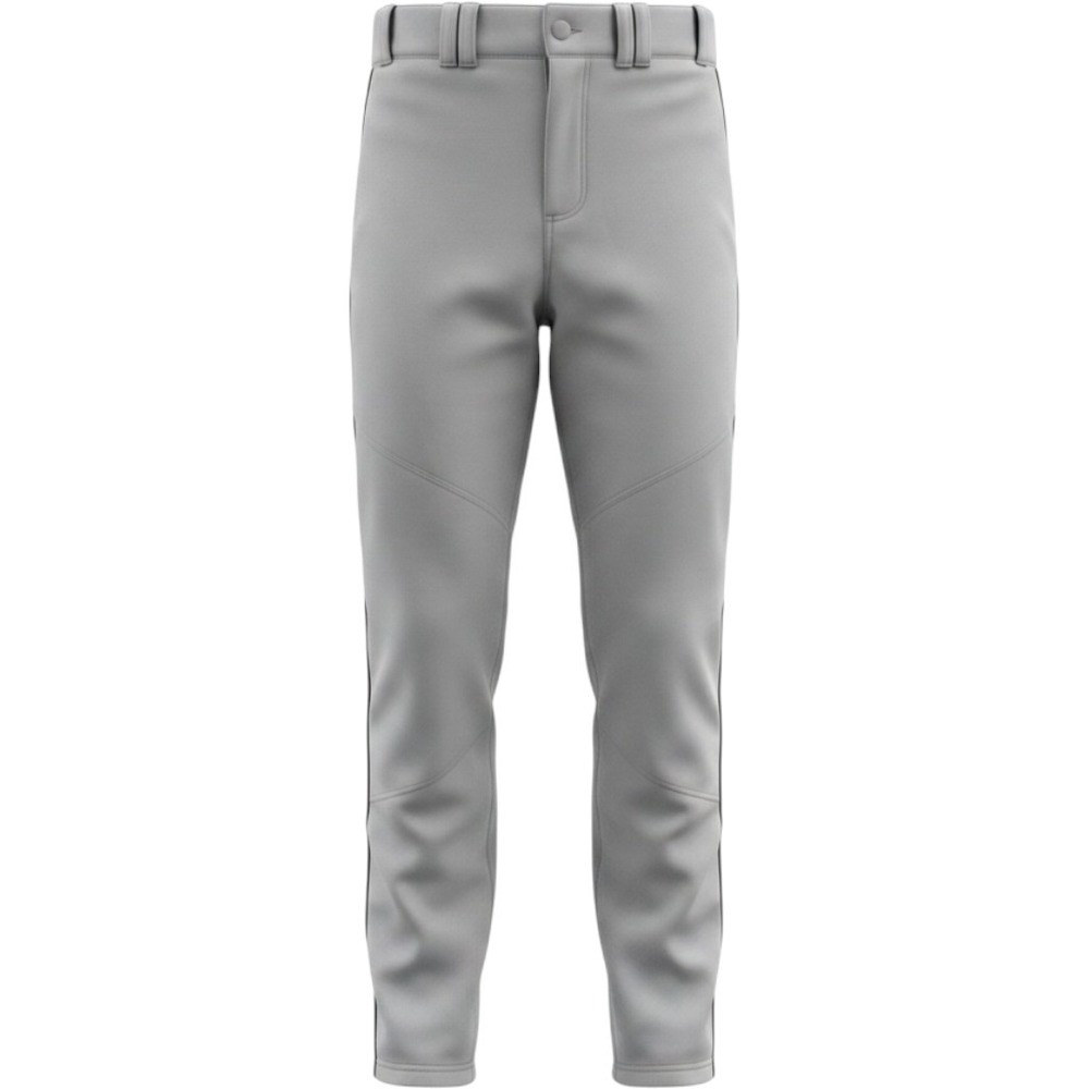 Alleson Athletic Men Grey Black Piping Baseball Pants A00331 GY/BK Small NWT